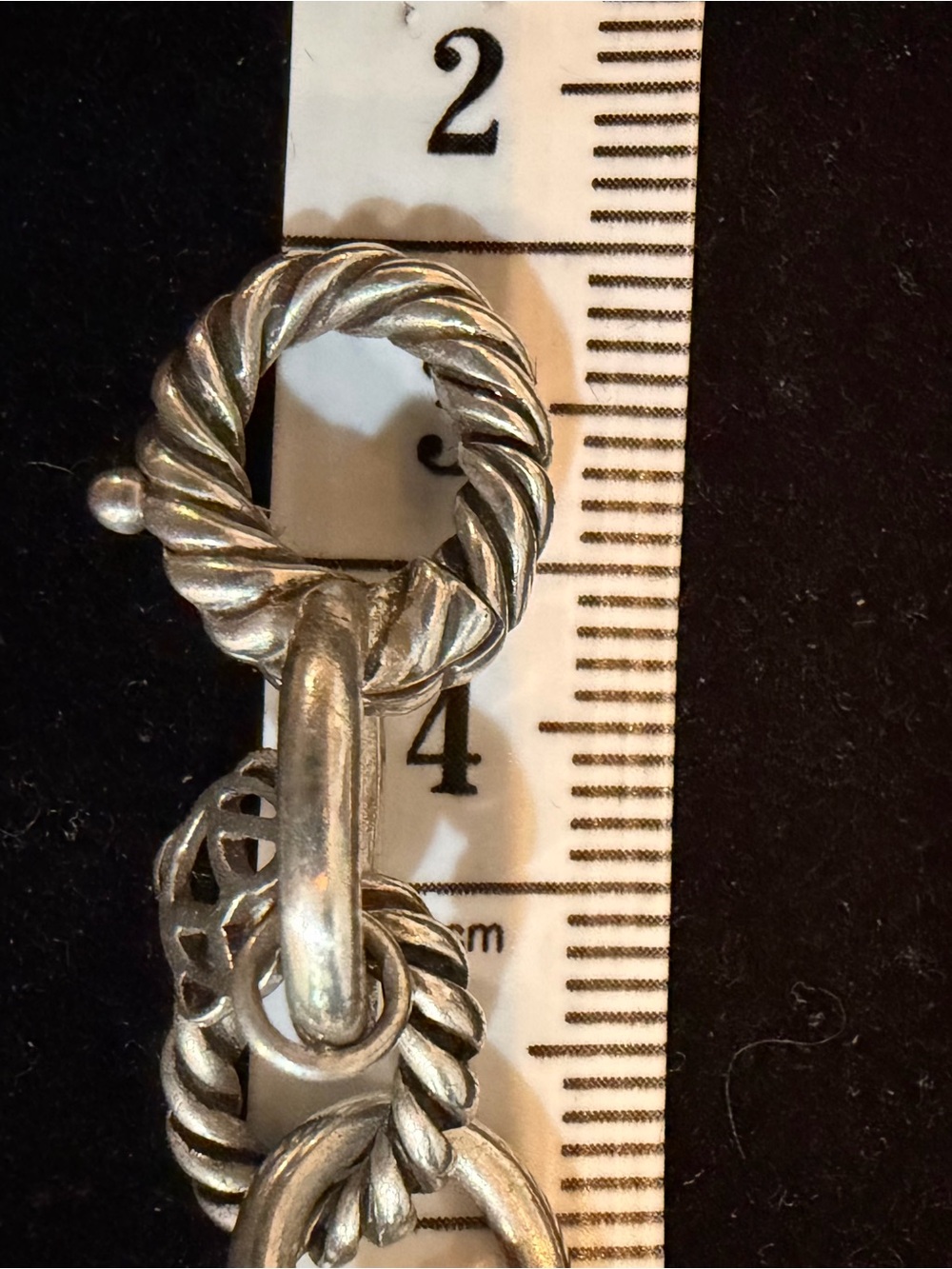 David Yurman 925 Sterling Silver Cable Link Toggle Bracelet 8” - Picture 6 of 13
